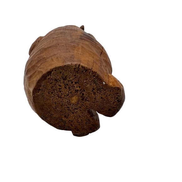 Hand Carved Wooden Bear Figurine 5.5" Handmade Folk Art Rustic Decor Piece - Picture 5 of 6